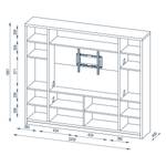 Open kast Cableboard I Sonoma eikenhouten look