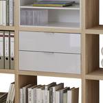 Open kast Concept III Eikenhouten look/hoogglans wit