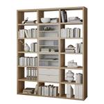 Open kast Concept III Eikenhouten look/wit