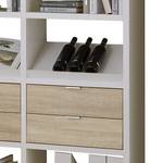 Open kast Concept IX Hoogglans wit/eikenhouten look