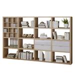 Open kast Concept VI Eikenhouten look/hoogglans wit