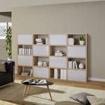 Open kast Concept VII Eikenhouten look/hoogglans wit