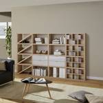 Open kast Concept XII Eikenhouten look/hoogglans wit