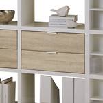 Open kast Concept XII Hoogglans wit/eikenhouten look