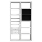 Etagère Emporior II Blanc / Noir - Blanc brillant / Noir - Sans éclairage