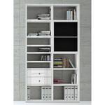 Etagère Emporior II Blanc / Noir - Blanc brillant / Noir - Sans éclairage