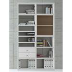 Kast Emporior II wit/eikenhoutimitatie - mat wit zonder verlichting - Wit/Sonoma eikenhouten look - Zonder verlichting