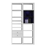 Kast Emporior II wit/zwart - Wit/zwart - Met verlichting