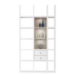 Kast Emporior III wit-eikenhoutimitatie - Wit/Sonoma eikenhouten look - Met verlichting