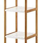 Scaffale Jakob I legno lamellare di bambù - bambù / bianco opaco - Altezza: 114 cm