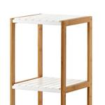 Scaffale Jakob I legno lamellare di bambù - bambù / bianco opaco - Altezza: 114 cm