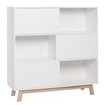 Open kast Storberg wit/Sonoma eikenhouten look