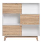 Open kast Storberg wit/Sonoma eikenhouten look