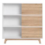 Open kast Storberg wit/Sonoma eikenhouten look