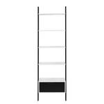 Étagère échelle Sunndal Noir - Blanc - Bois manufacturé - 55 x 185 x 47 cm