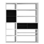 Etagère Emporior II.B Blanc / Noir - Blanc brillant / Noir - Sans éclairage