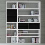 Etagère Emporior II.B Blanc / Noir - Blanc brillant / Noir - Sans éclairage