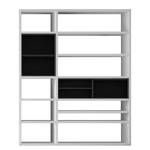 Etagère Emporior II.B Blanc / Noir - Blanc / Noir - Sans éclairage