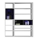 Kast Emporior II.B wit/zwart - Wit/zwart - Met verlichting