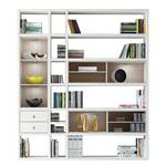 Open kast Emporior III.A wit/eikenhoutimitatie - Wit/Sonoma eikenhouten look - Met verlichting