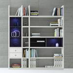 Kast Emporior III.B wit/zwart - Wit/zwart - Met verlichting