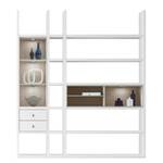 Kast Emporior III.B wit/eikenhoutimitatie - Wit/Sonoma eikenhouten look - Met verlichting