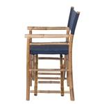 Chaises de jardin Bamboo III (lot de 2) Bambou massif / Tissu - Bleu marine