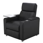 Fauteuil de relaxation Aldra Imitation cuir - Noir