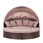 Salon de jardin modulable Riva Polyrotin / Textile marron Taupe