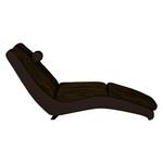 Chaise Longue Carson Similpelle color mocca/ Tessuto strutturato marrone