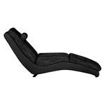 Chaise longue de relaxation Carson Cuir synthétique / Tissu structuré noir