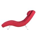 Ligfauteuil Long Island geweven stof Stof Bora: Rood