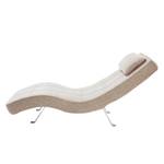 Ligfauteuil Long Island geweven stof Stof Parsa: Beige-Grijs