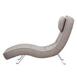 Ligfauteuil Long Island geweven stof Stof Zahira: Beige-Grijs