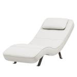 Ligfauteuil Long Island geweven stof Stof Zahira: Wit