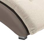 Relaxliege Mortana Strukturstoff/Kunstleder - Creme / Taupe