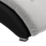 Chaise longue de relaxation Mortana Tissu structuré / Imitation cuir - Granite / Noir