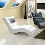 Chaise de relaxation Murcia Cuir synthétique blanc