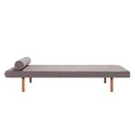 Chaise longue relaxation Napper Wood Tissu gris