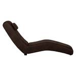 Chaise longue de relaxation Ohara Aspect vieux cuir marron foncé