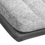 Chaise longue de relaxation Vascan I kunstleer/structuurstof - Gris foncé / Blanc