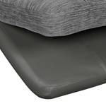 Chaise longue de relaxation Vascan II Imitation cuir / Tissu structuré - Blanc / Gris - Gris