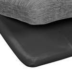 Chaise longue de relaxation Vascan II kunstleer/structuurstof wit/grijs - Noir / Gris