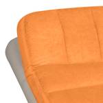 Relaxfauteuil Vascan kunstleer/geweven stof grijs - Taupe/oranje