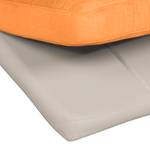 Relaxfauteuil Vascan kunstleer/geweven stof grijs - Taupe/oranje