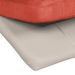 Relaxliege Vascan Kunstleder/Velours Taupe / Rot