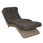 Chaise longue de relaxation Vascan Imitation cuir / Tissu structuré Marron - Marron