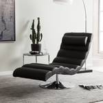 Chaise longue de relaxation Yves Cuir synthétique noir