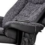 Fauteuil de relaxation Arans Avec repose-pieds - Imitation cuir / Tissu Noir