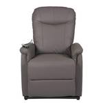 Relaxfauteuil Baltrum (met motor en opstahulp) - taupekleurige leren look